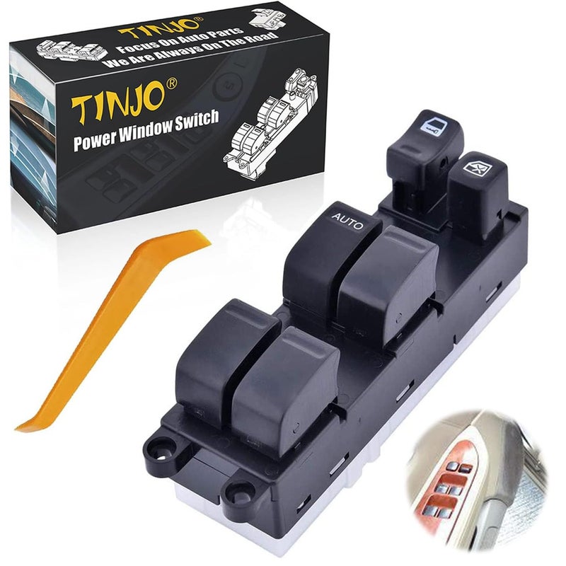 TINJO Front Left Drive Side Power Window Master Control Switch Button Compatible with Nissan Sentra 2000 2001 2002 2003 2004 2005 2006 Replaces OE 254015M000 254015M000 Master Power Window Switch