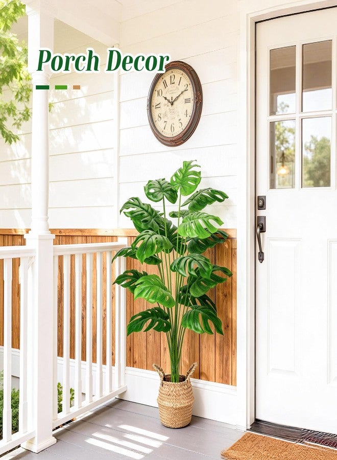 Der Rose 44" Tall Fake Plants with Basket Large Artificial Monstera Plants Indoor, Easy Assembly Faux Tree for Outdoor Office Living Room Bedroom Home Apartment Decor - Image 2