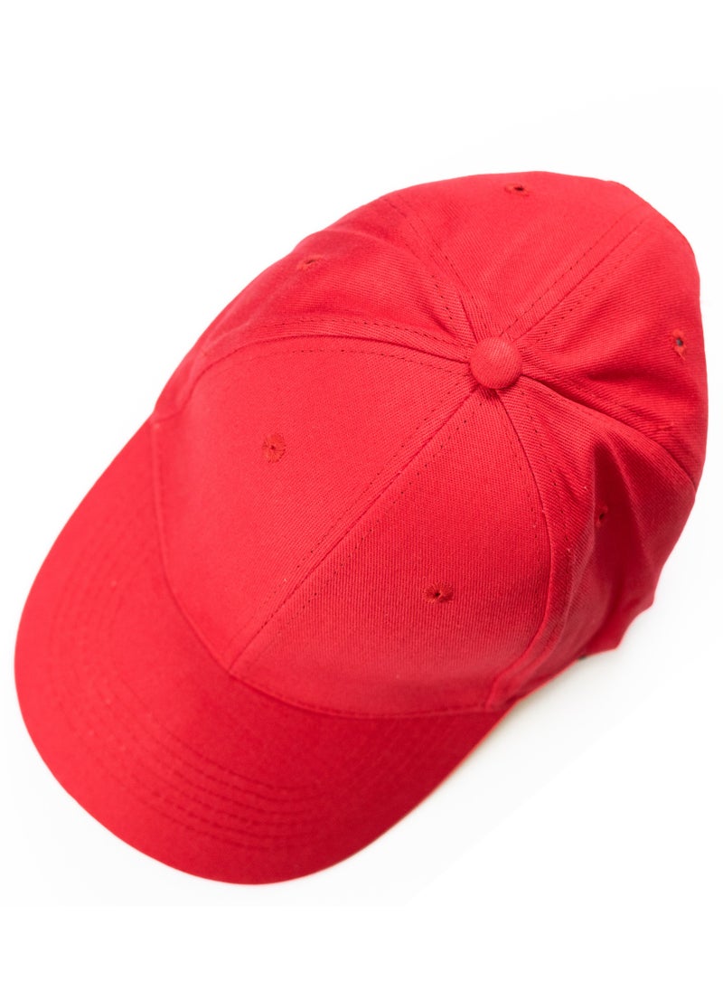 SARAOONT 100% Cotton Red Baseball Dad Cap - Adjustable Size Hat for Running, Workouts, and Outdoor Activities - Baseball Cap for Men and Women  - Image 4