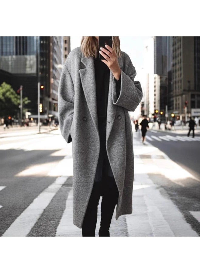Winter  European And American Women's Multi-color Multi-size Woolen Long Windbreaker Jacket