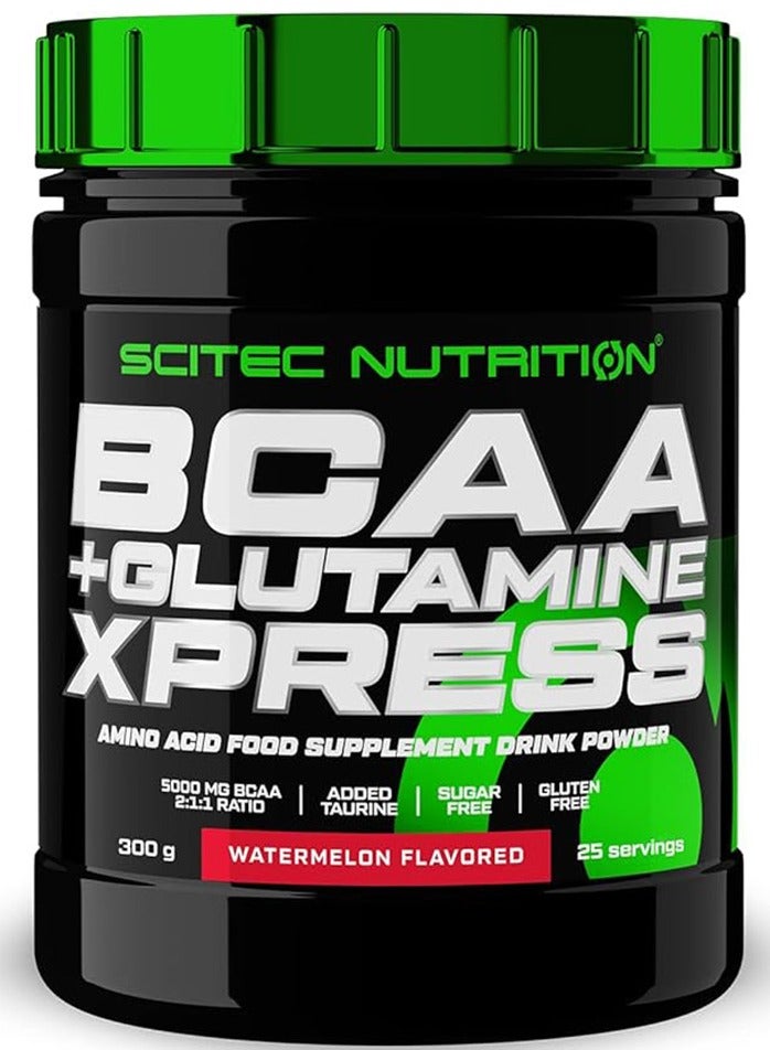 SCITEC NUTRITION BCAA + Glutamine Xpress, Watermelon 600 Gm 5000 Mg BCAA 2:1:1 Ratio