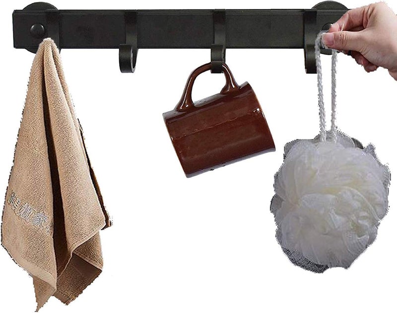 Auxphome Magnetic Bbq Tool Rack Universal Fridge Organizer Grill Cutlery Holder Towel Hanger - 4 Adjustable Rail Hooks Storage For Hanging Kitchen Utensils Tongs Oven Mitt Whisks Hand Towel Etc. - Image 3