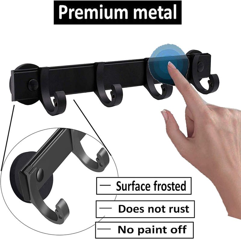 Auxphome Magnetic Bbq Tool Rack Universal Fridge Organizer Grill Cutlery Holder Towel Hanger - 4 Adjustable Rail Hooks Storage For Hanging Kitchen Utensils Tongs Oven Mitt Whisks Hand Towel Etc. - Image 4