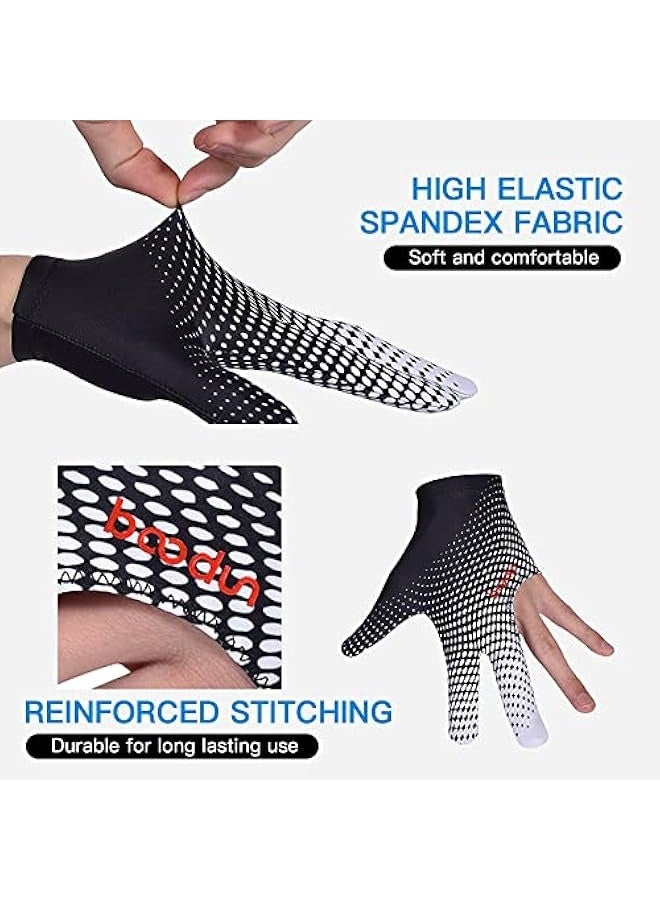 قفاز البلياردو - قفاز رياضي ذو breathable 3 أصابع، مرن للغاية يناسب اليد اليسرى أو اليمنى - Image 2