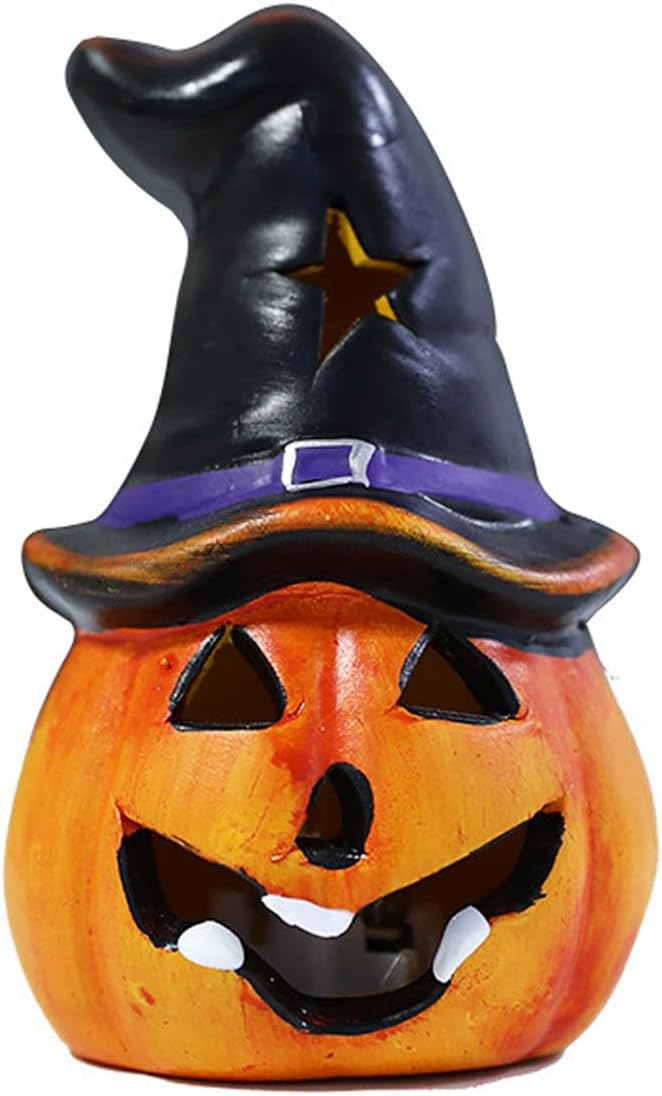 imene Halloween Pumpkin Decorations Figurines Indoorceramic Pumpkin Decorations for Home Display, Party Decor Items - Image 1