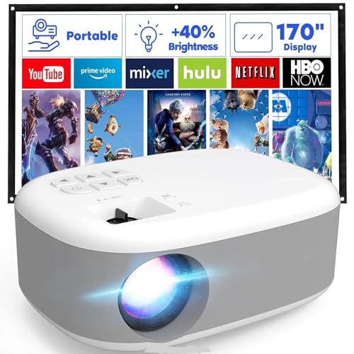 BIGASUO Native 1080P Projector, Bluetooth 5.0, 280 ANSI Lumens, Digital Zoom, HiFi Stereo, Home Theatre Projector with 100-inch Screen (Bigasuo N1) - Image 1