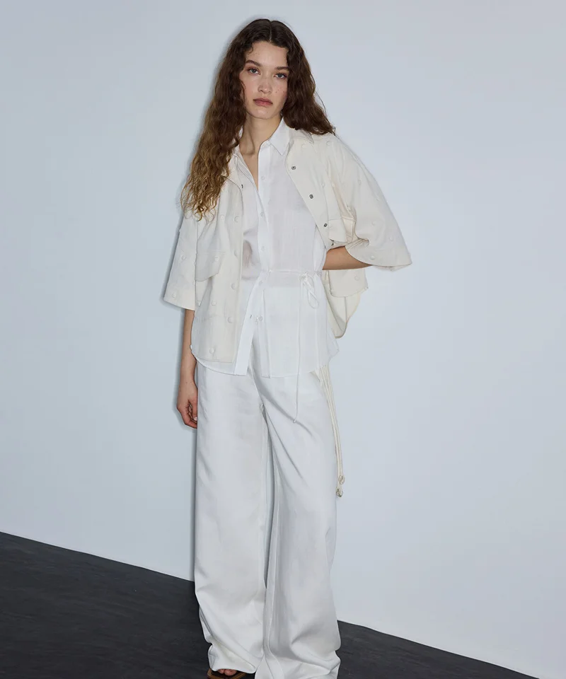 ابيكول Tie Waist Shirt