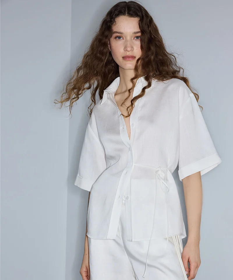 ابيكول Tie Waist Shirt