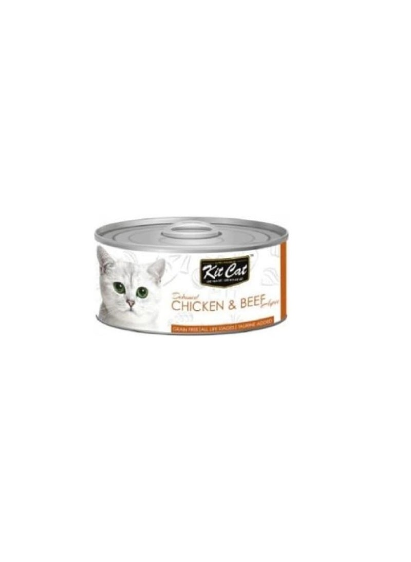 Kit Cat Grain Free Chicken & Beef Topper Wet Cat Food - Image 2