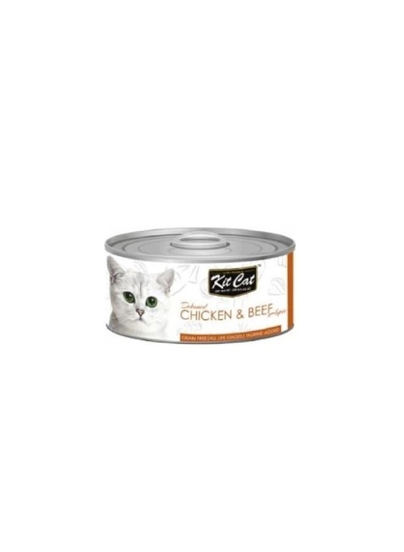 Kit Cat Grain Free Chicken & Beef Topper Wet Cat Food - Image 3