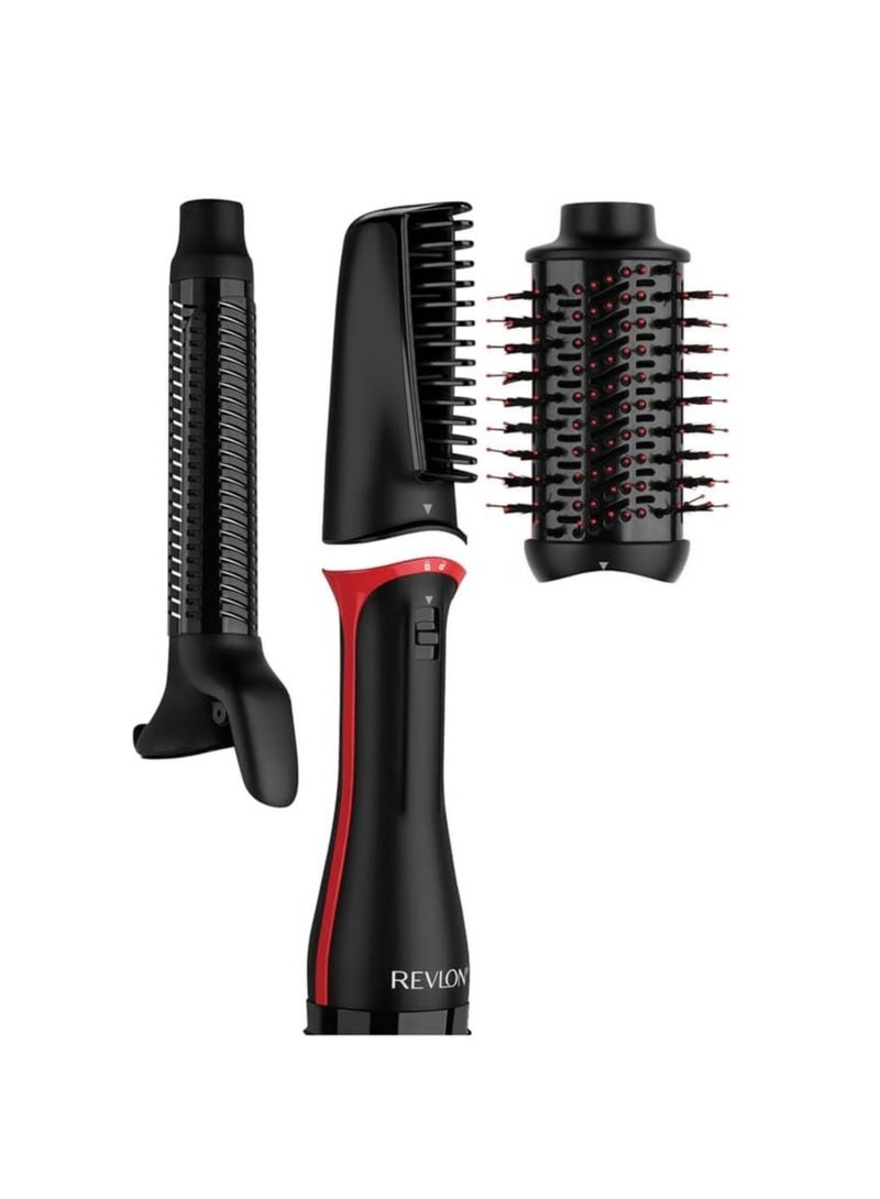 Revlon One Step Blow-Dry Multi Styler - 3 in 1 Dry, Curl and Volumizer with 3 Attachments - Detachable Head, Curler, Dryer, Styler, 4 Settings - 360 Airflow curler - RVDR5333 Black - Image 1