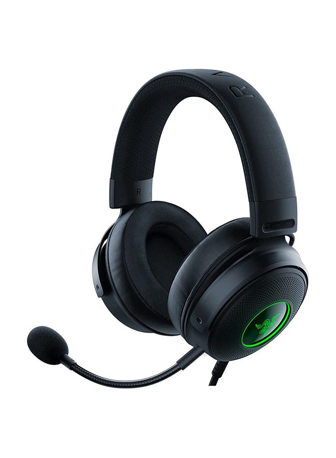 Razer Kraken V3 HyperSense, Wired USB Gaming Headset: Haptic Technology, THX Spatial Audio, Detachable HyperClear Cardioid, Passive noise cancellation, For PC, PlayStation, Nintendo Switch - Black - Image 2