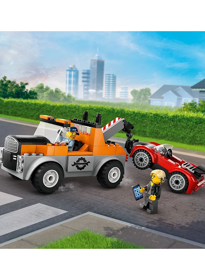ليغو لعبة شاحنة الجرّ وإصلاح السيارة الرياضية 60435 من LEGO® City