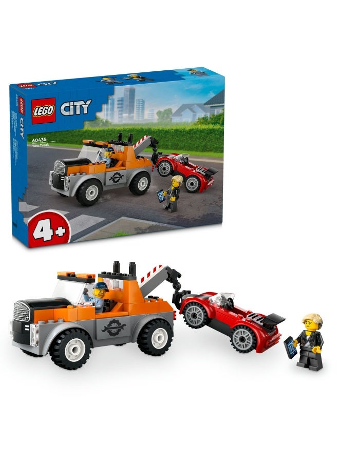 LEGO City Tow Truck and Sports Car Repair Toy Set 60435 (Age 4+, 101 Pieces) - Image 1
