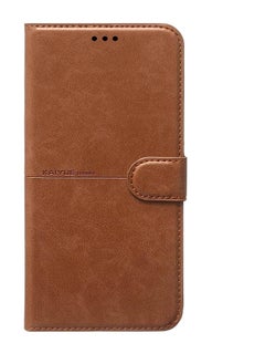 For Xiaomi Redmi Note 10 Kaiyue Flip Wallet Leather Case Cover Protector Camera - Brown