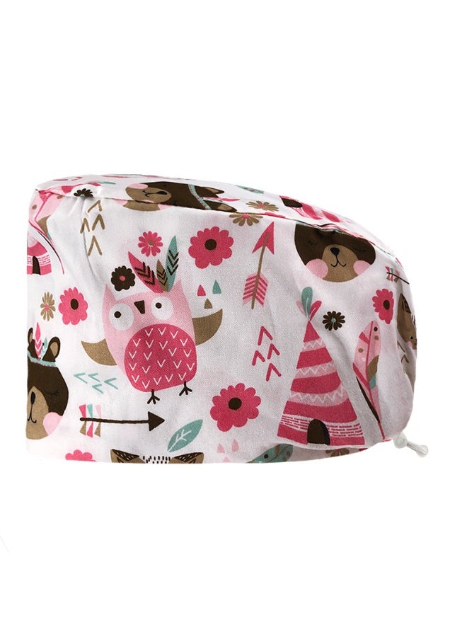 NIBEMINENT Soft Cotton Unisex Scrubs Cap Mens Scrubs Nursing Medical Surgical Caps Medical Uniforms Multicolour Printing Hospital Nurse Hat