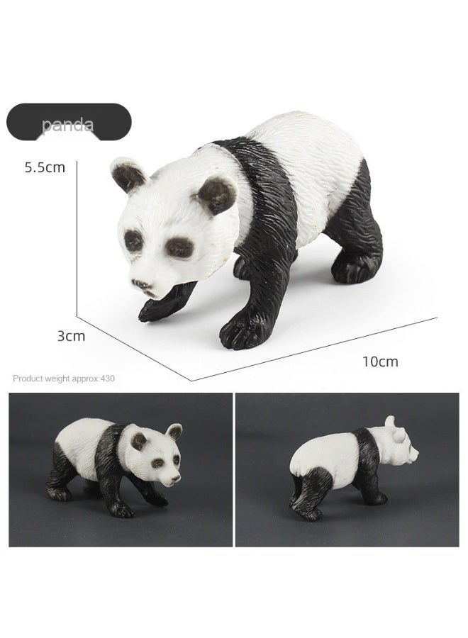 نيبمينينت مجموعة ألعاب حيوانات برية للأطفال - نماذج تماثيل فرس النهر، وحيد القرن، والجمل، والفيل، والبanda