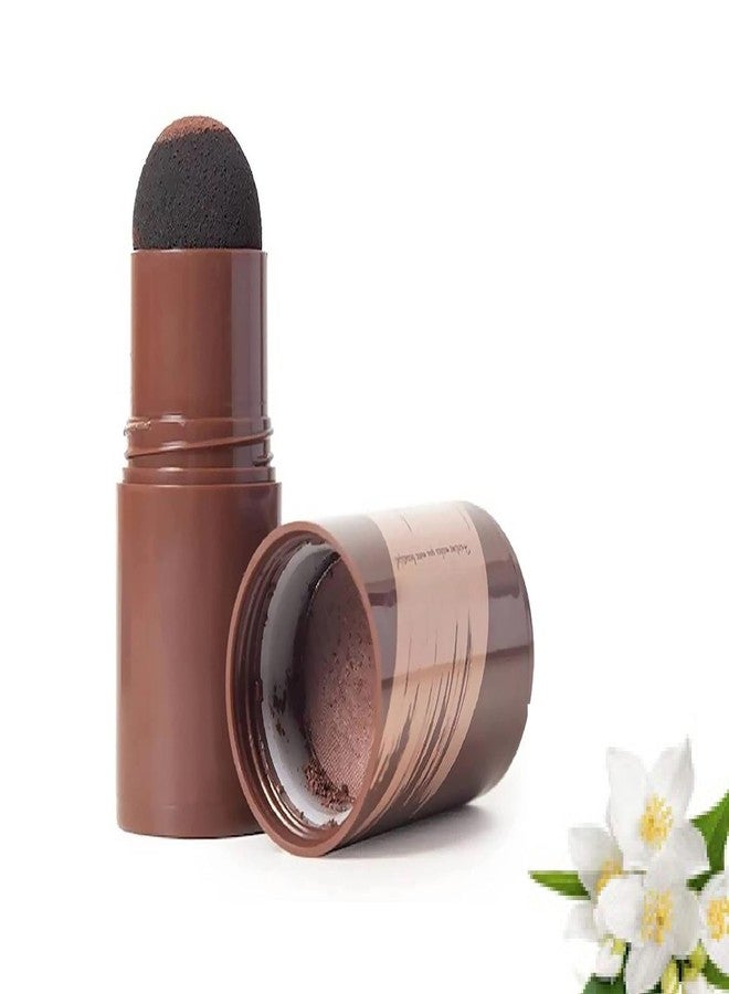Crizer Natural Hairline Powder Stick, 1PCS Hair Shadow Powder stick with 2 Pairs Of Eyebrow Stamp, Quick Root Touch-Up, Waterproof Hair Shading Sponge Pen for Cover Hair Touch-Up (SLIGHTLY BROWN) - Image 1