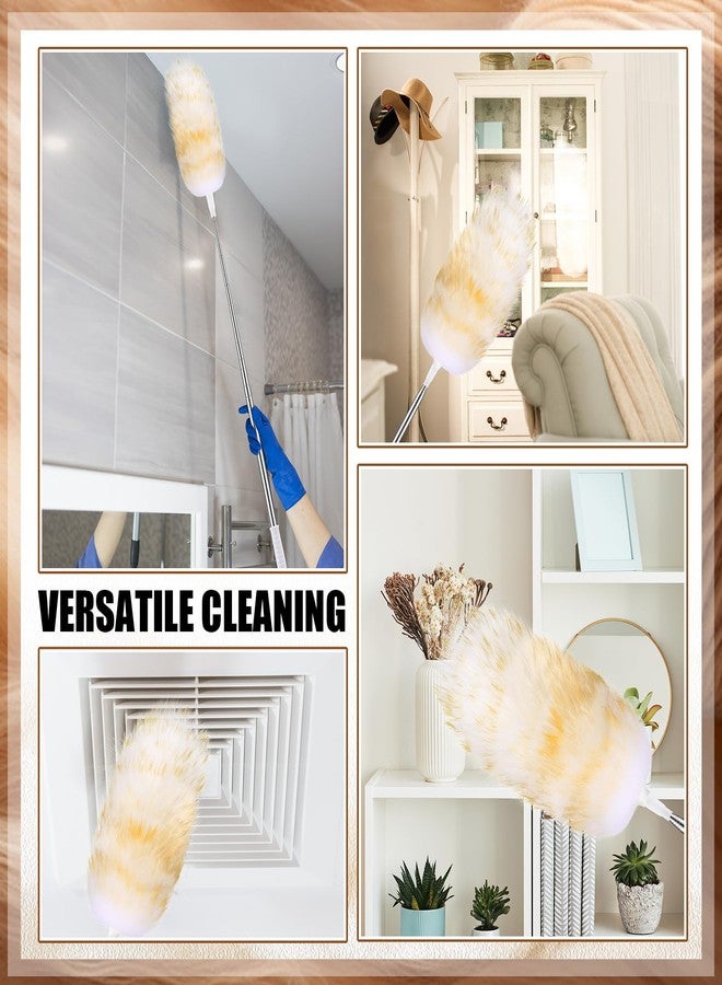 Remerry Extendable Lambswool Duster 30-96 Inch with Stainless Steel Handle Removable Head Multi-Surface Cleaning Tool for Ceiling Fan, Window, Roof, Wall, Furniture, Bookshelf, Home, Office - Image 4