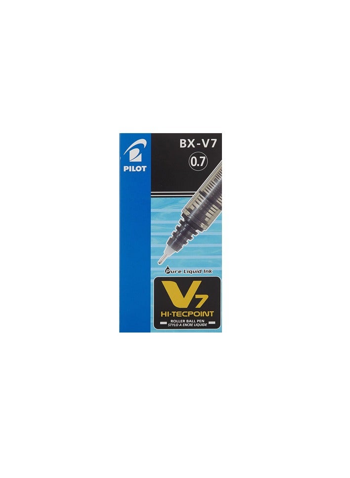 Pilot Hi-Tecpoint V7 Roller Ball Pen Pack of 12 Black