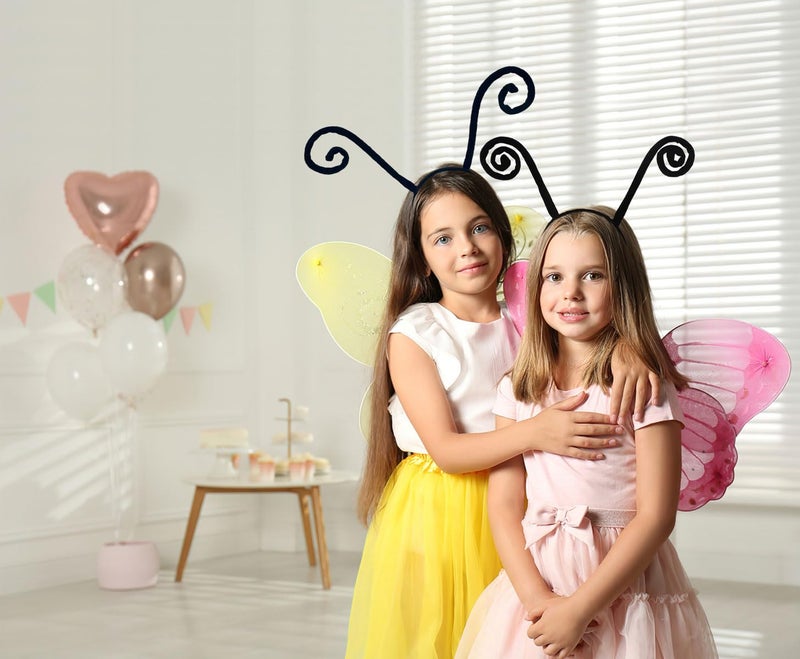 Liatunou Butterfly Antenna Headband Moth Bug Antenna Headband Accessories for Halloween Christmas Party (Black) - Image 5