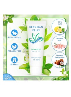 BERGMAN KELLY Travel Size Hotel Shampoo (1 fl oz, 100 PK, White Tea), Delight Your Guests with Revitalizing and Refreshing Shampoo for Guest Hospitality, Mini & Small Size Luxury Shampoo in Bulk - pzsku/ZE6FFDBDC0176EDE19528Z/45/_/1738326296/77d496d3-99bb-49e3-bd36-ceb77b7ca256