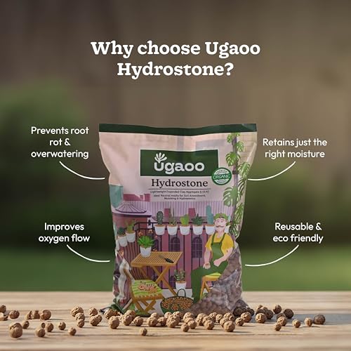 Ugaoo LECA Balls for Plants 1.8 kgs/ 6 Liter- Clay Balls for Plants, Hydroponics and Soilless Gardening-Improves Plant Growth, Aeration, and Drainage (Size: 8-15 mm) - Image 3