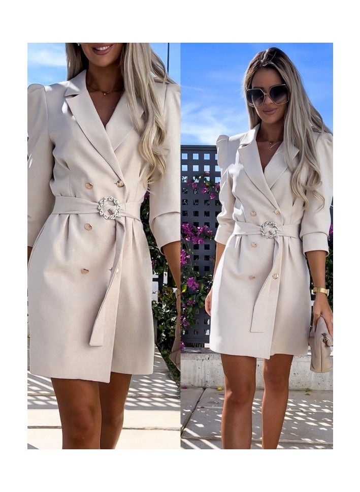 Shougu New Suit Jacket Dress With Belt  - Image 3