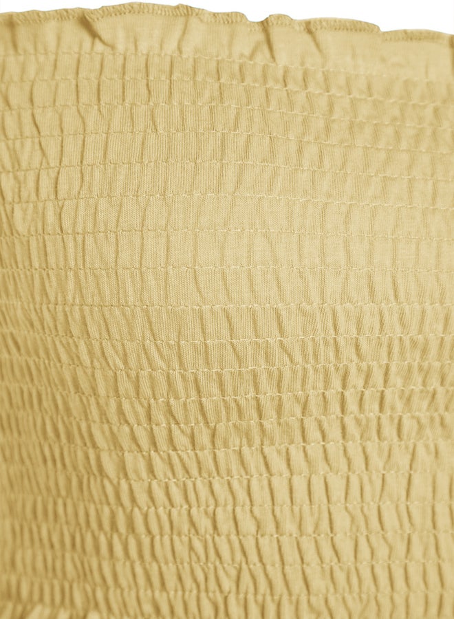 trendyol Light Yellow Strapless Gipel Flexible Knitted Blouse  - Image 5