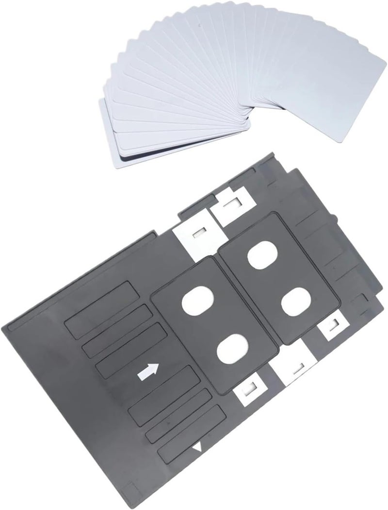 متوافق مع صندوق بطاقات PVC من Epson، صندوق وسائط لطابعات L800 L801 L805 P50 R290 R330 PX660 (1 صندوق و20 بطاقة) - Image 1