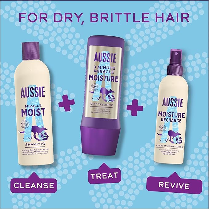 Aussie Miracle Moist Conditioning Spray for Really Thirsty Hair 250 ml - Image 5