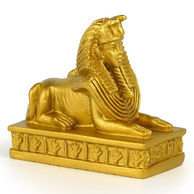 Egyptian Sphinx Collectible Figurine 24 H Egypt Souvenirs Mini Resin Figurine for Home Desktop Decoration
