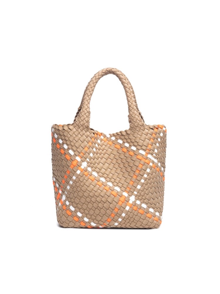 New Popular Woven Tote Bag Large Capacity Commuter Shoulder Bucket Bag Fashionable Hand Bag For Women - Image 5