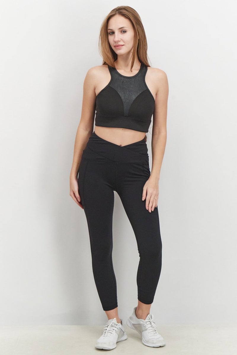 PUMA Women Non Padded Sleeveless Moto Sports Bra, Black - Image 3