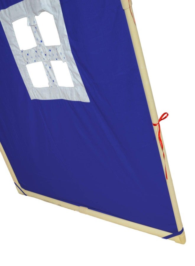 CREATIVE TEXTILES Tent House for Kids Collapsible A Frame Play Tent | Tent House | Play House for Children (Blue) - Image 4