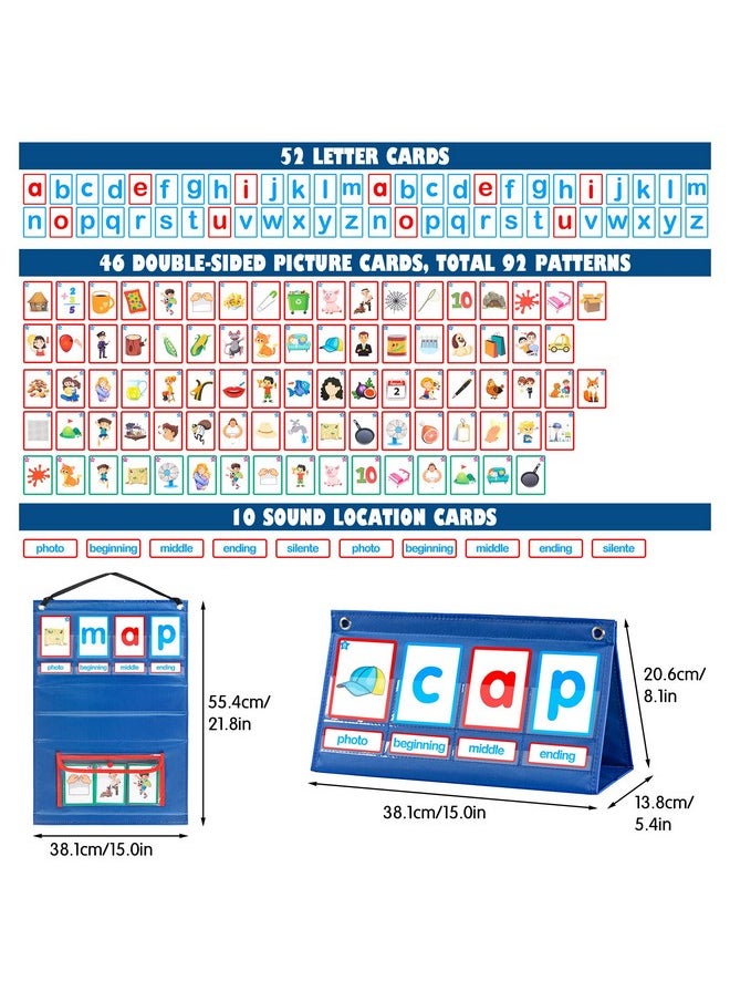 KIKIGOAL Cvc Word Builder Desktop Pocket Chart Tent Cards Kit Phonics Games Flash Cards For Preschool Kindergarten Classroom Spelling Educational Toy For Kids Autism Special Education  - Image 5
