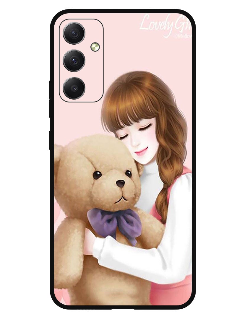 Theodor Protective Case Anti Scratch Shock Proof Bumper Cover For Samsung Galaxy A05s Lovely Girl Witih Teddy - Image 1