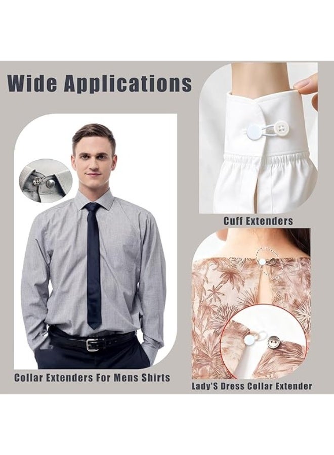 Shirt Collar Button Extenders, Comfortable Neck Button Extender for Mens Dress Shirts, Instant Tie Collar Expansion-6pcs - Image 4