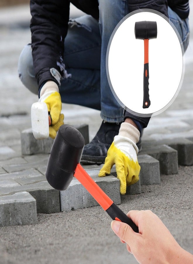 Balacoo Non-slip Rubber Mallet Hammer with Two-color Fiber Handle Shock-resistant Flooring Installation Tool Ergonomic Grip for Tile Setting and Surface Protection - Image 3