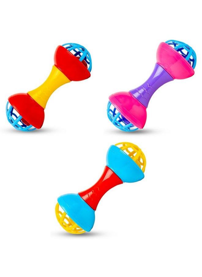 RATNA'S - Ratna's Dumbell Rattle Junior New Born Baby Toys Rattle Set for Babies 0+ Months - Image 1