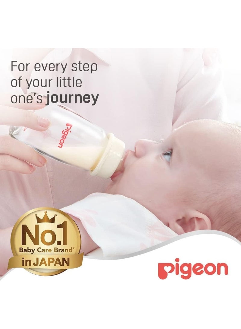 بيجون زجاجة رضاعة زجاجية رفيعة الرقبة، حلمة سيليكون فائقة النعومة، خالية من BPA وBPS، لون أبيض، 120 مل - Image 2