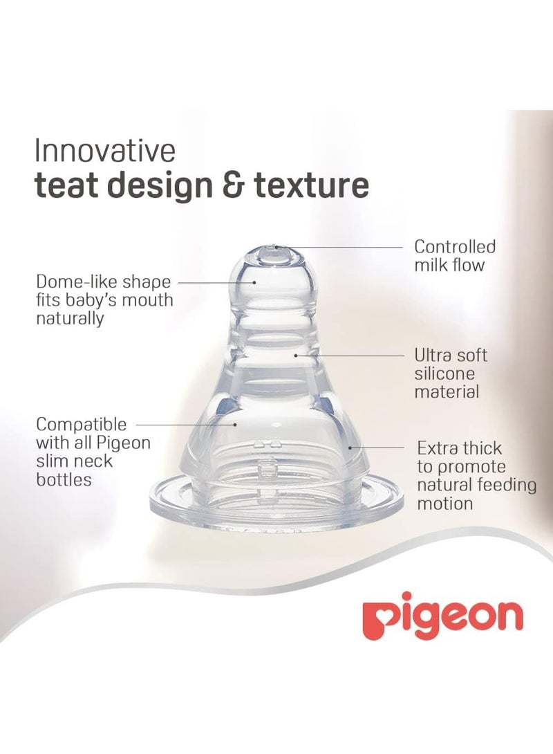 بيجون زجاجة رضاعة زجاجية رفيعة الرقبة، حلمة سيليكون فائقة النعومة، خالية من BPA وBPS، لون أبيض، 120 مل - Image 4