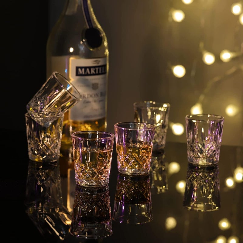 JAIEF 1.7 OZ Tequila Shot Glasses Heavy Base Shot Glass, Crystal Cordial Glasses (Set of 8) - Image 4