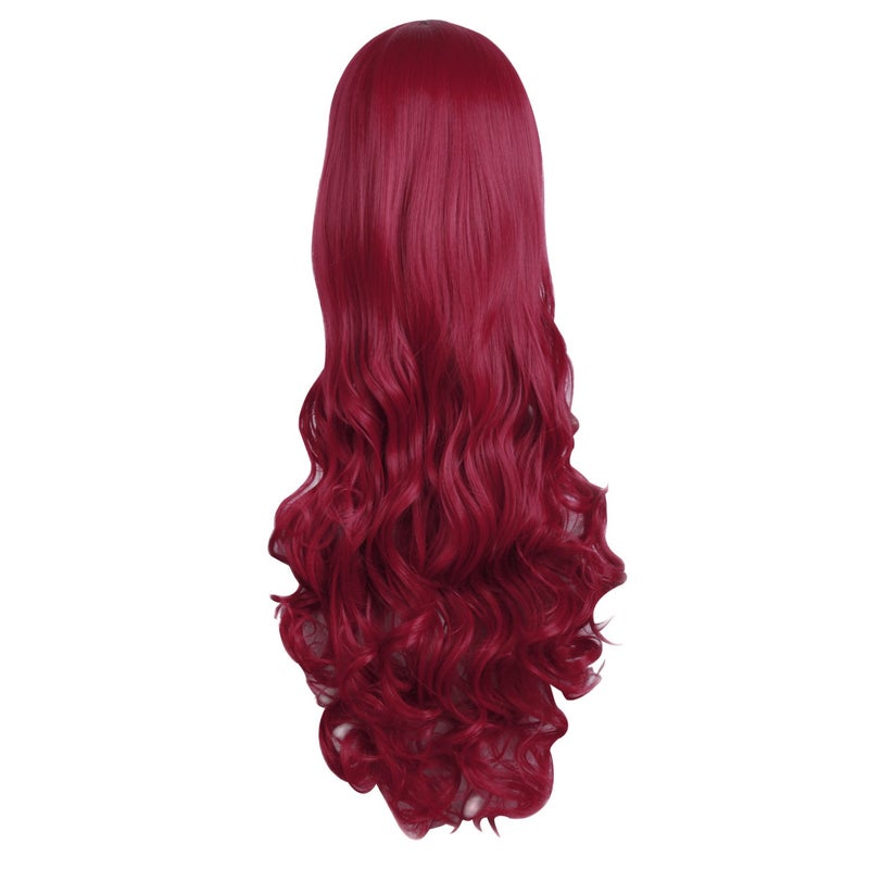 MapofBeauty 32" 80cm Long Hair Spiral Curly Cosplay Costume Wig (Dark Red) - Image 4