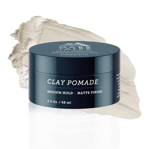Oars + Alps Oars Alps Clay Hair Pomade for Men with Biotin Kaolin Oil Bentonite Clay Jojoba Oil Vitamin B7 B5 Promotes Hair Growth Medium Hold Matte Finish Reduces Frizz 24oz - Image 2