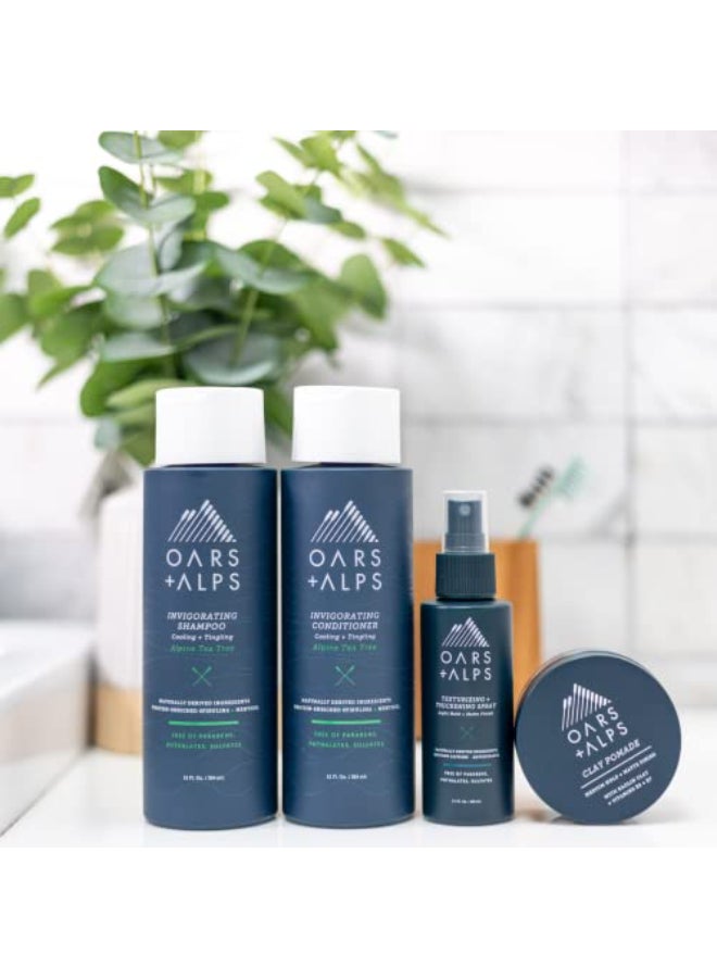 Oars + Alps Oars Alps Clay Hair Pomade for Men with Biotin Kaolin Oil Bentonite Clay Jojoba Oil Vitamin B7 B5 Promotes Hair Growth Medium Hold Matte Finish Reduces Frizz 24oz - Image 4