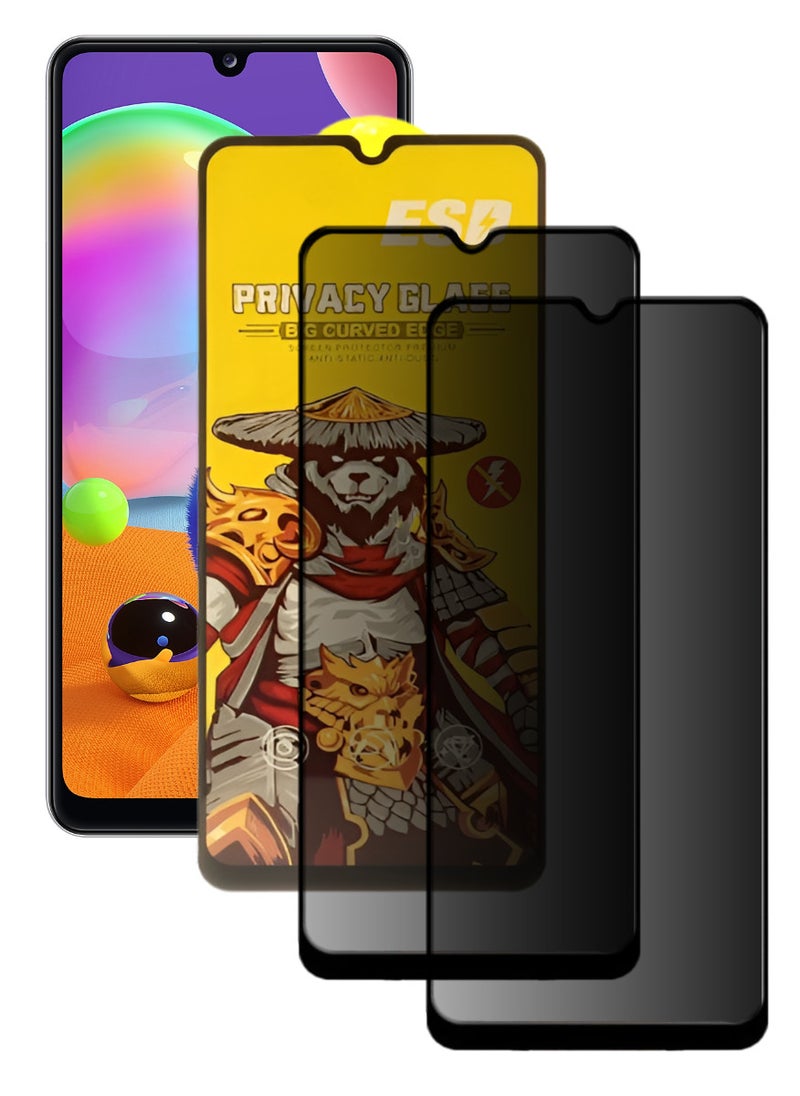 ESD 2 Pieces Tempered Dustproof Privacy Glass Screen Protector Compatible For Samsung Galaxy A31 - Image 1