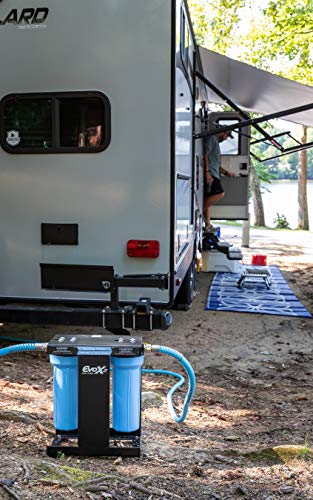 Camco مجموعة فلتر مياه كامكو EVO X2 مزدوجة المرحلة للكامبري والـ RV - ترشيح مزدوج مع KDF و GAC - يزيل الطعم السيء، الروائح، الرصاص، البكتيريا والمزيد - يوفر حوالي 15,000 جالون من المياه المفلترة (40639) - Image 3