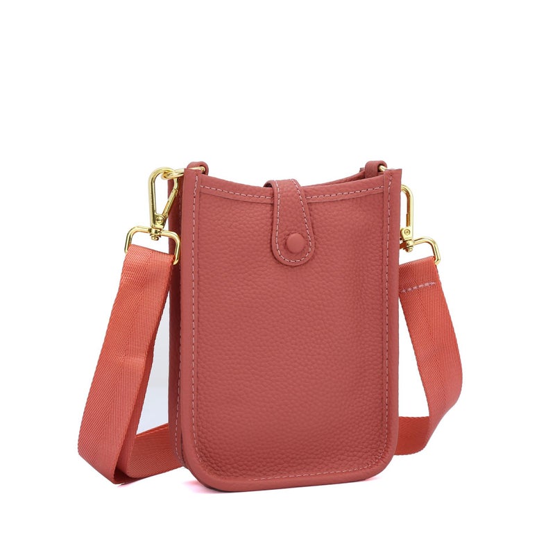 New Mobile Phone Bag Genuine Leather Crossbody Vertical Mobile Phone Bag Fashion Single Shoulder Bucket Bag Coin Purse Mini Pouch - Image 1