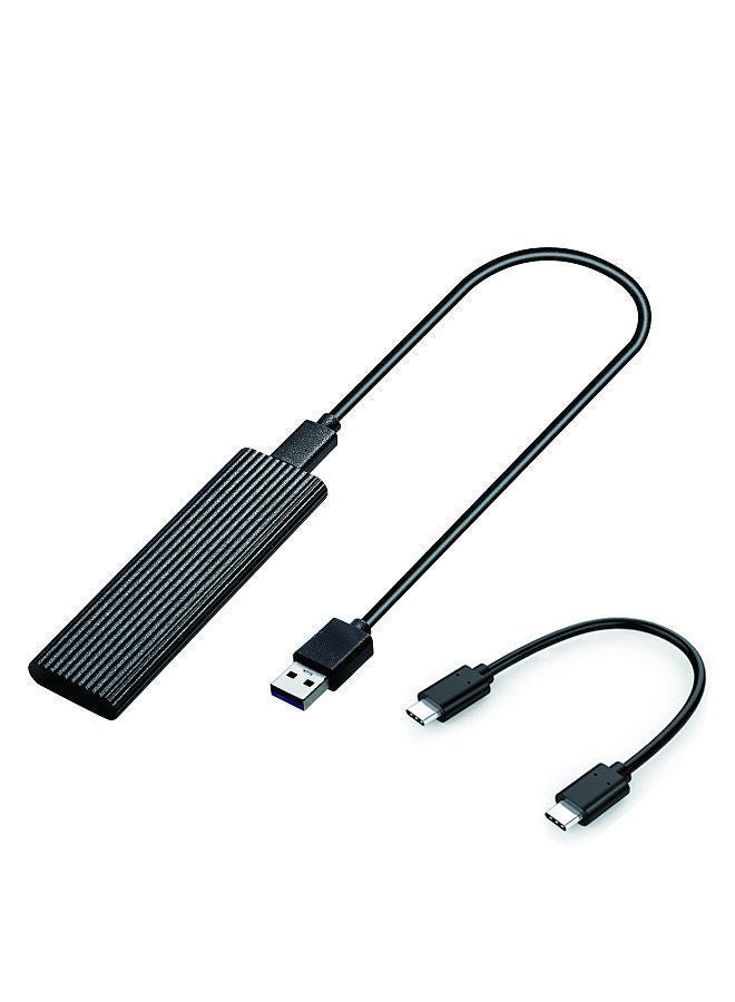 M.2 SATA NVME to USB 3.1 Hard Drive Enclosure Dual Protocol 10Gbps Aluminum Alloy Shell No Need - Image 1